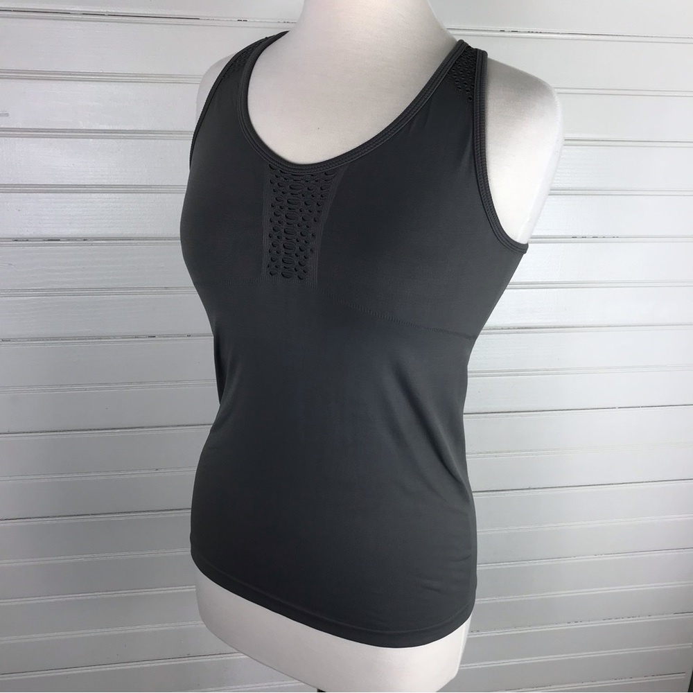 Athleta Rev Up Laser Cut Tank Size M Grey